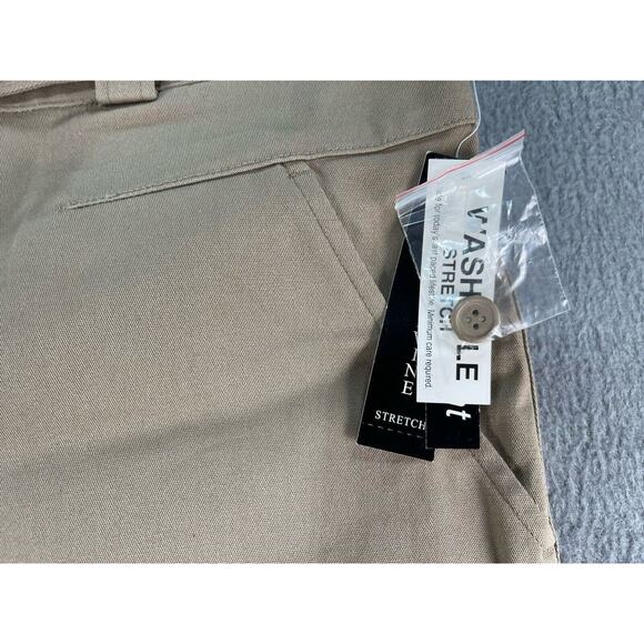 NWT Larry Levine Womens Tan Casual Stretch Cropped Pants Size 10 - Picture 4 of 10